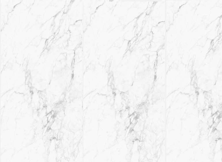 Close-up view of white marble texture with grey veins in a vertical, tiled arrangement.